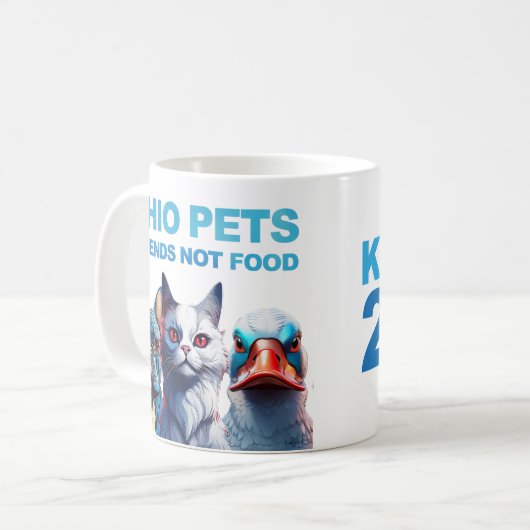 Mug OHIO ANIMAUX, Amis pas de nourriture (L'ORIGINAL) (Devant gauche)