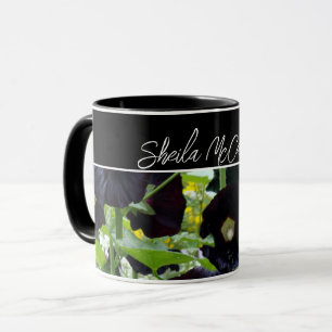 Mug Ohio Black Hollyhocks Photo
