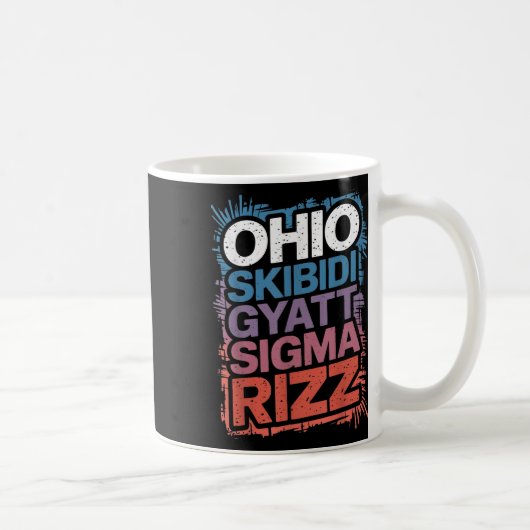 Mug Ohio Skibidi Gyatt Sigma Rizz Gen Slang Rizz Drôle (Droite)