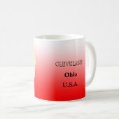 Mug - Ohio State Map avec la ville (Devant droit)