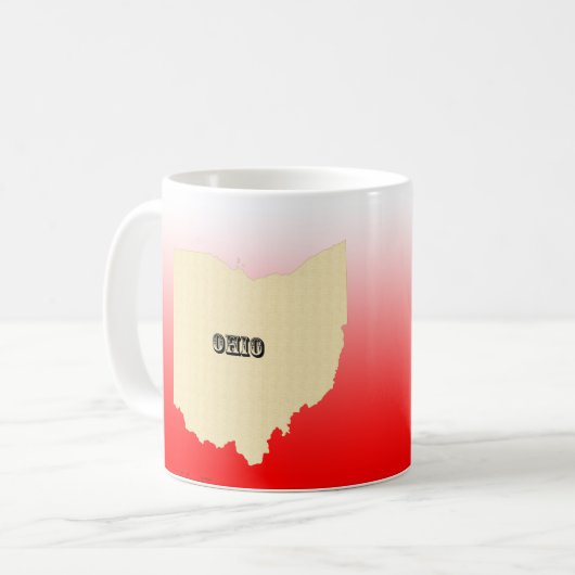 Mug - Ohio State Map avec la ville (Devant gauche)