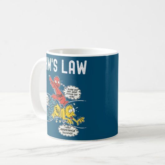 Mug Ohms Law Funny Electricity Expliqué Électrique (Devant gauche)
