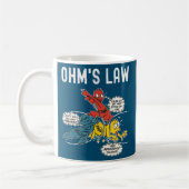 Mug Ohms Law Funny Electricity Expliqué Électrique (Gauche)
