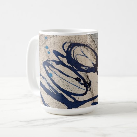 Mug Ohs Abstraits bleus et gris (Devant gauche)