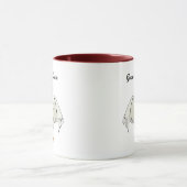 Mug Oie blanche qui danse drôle dessin animé (Centre)