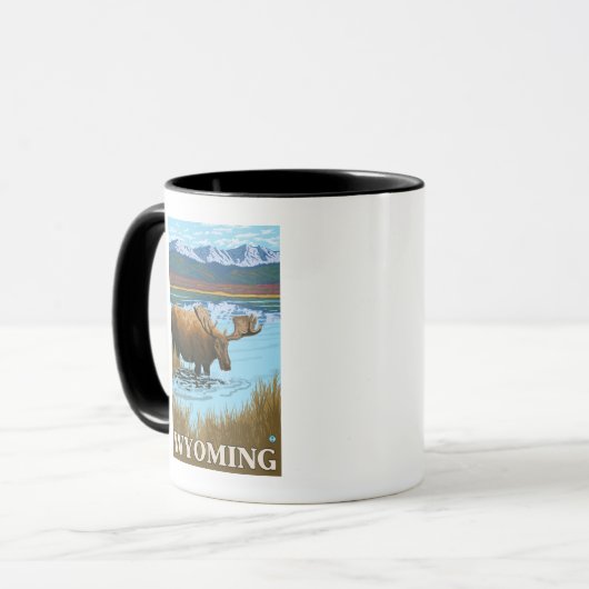Mug Oie boit au lac - Wyoming (Devant gauche)