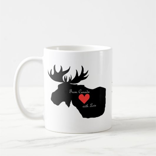 Mug Oie canadienne du Canada avec amour Nom personnali (Gauche)