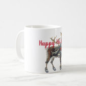 Mug Oie de Noël avec un accueil personnalisé (Devant gauche)