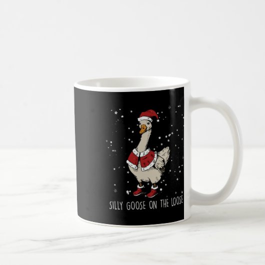 Mug Oie idiote Sur L'Oie De Noël Perdue Père Noël (Droite)