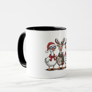 Mug Oie portant un chapeau de Père Noël Amoureux de l'