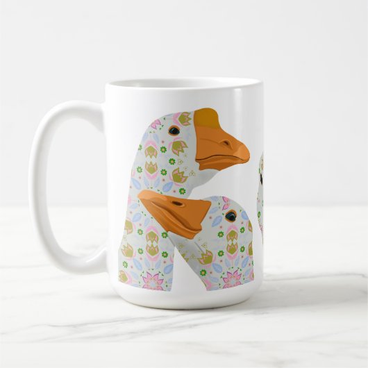 Mug Oies à motifs floraux (Gauche)