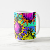 Mug Oignons Colorés Pop Art (Devant droit)