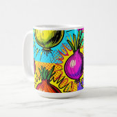 Mug Oignons Colorés Pop Art (Devant gauche)