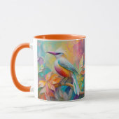Mug Oiseau à poitrine rouge à bec rose (Gauche)