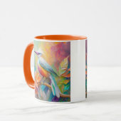 Mug Oiseau à poitrine rouge à bec rose (Devant gauche)