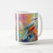 Mug Oiseau à poitrine rouge à bec rose (Devant droit)