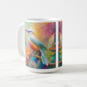 Mug Oiseau à poitrine rouge à bec rose (Devant gauche)