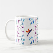 Mug Oiseau Art Hummingbird Flowers Floral (Gauche)