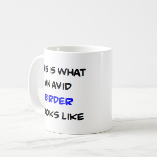 Mug oiseau, avide (Devant gauche)