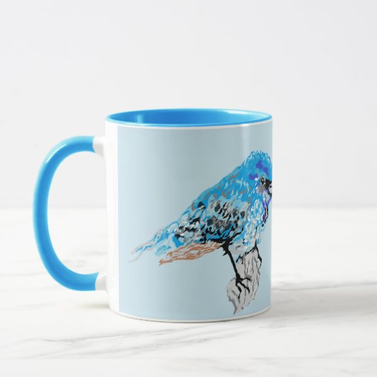 Mug : Oiseau bleu (Gauche)