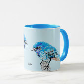 Mug : Oiseau bleu (Devant droit)