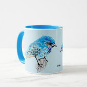 Mug : Oiseau bleu (Devant gauche)
