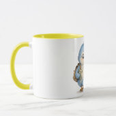 Mug Oiseau Bleu Accent Jaune Ensoleillé (Gauche)