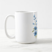 Mug Oiseau bleu avec des fleurs bleues (Gauche)