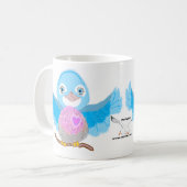 Mug Oiseau bleu de bonheur (Devant gauche)