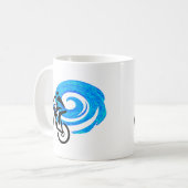 MUG OISEAU BLEU DE VÉLO DE MONTAGNE (Devant gauche)