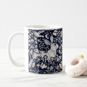Mug Oiseau bleu et blanc de fraise de région boisée 