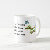Mug Oiseau bleu et papillons (Devant droit)