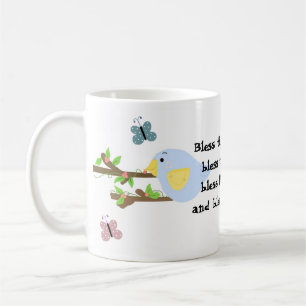Mug Oiseau bleu et papillons