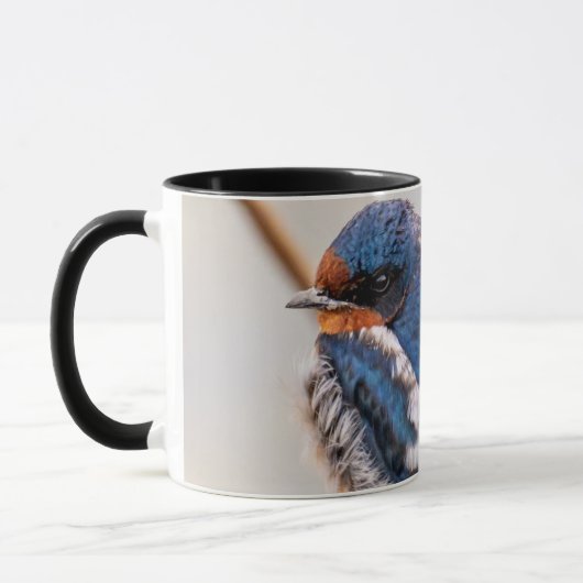 Mug Oiseau bleu, hirondelle de grange (Gauche)