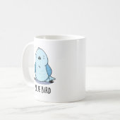 Mug Oiseau Bleu Jeu de Mots Drôle sur les Animaux (Devant gauche)