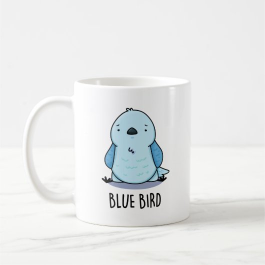 Mug Oiseau Bleu Jeu de Mots Drôle sur les Animaux (Gauche)