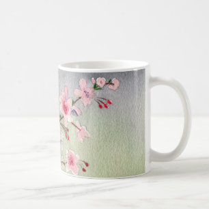 Mug Oiseau Bleu Tit Sur Aquarelle De Fleur De Cerisier