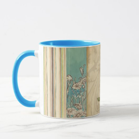 Mug Oiseau Brown et bleu sur une branche (Gauche)