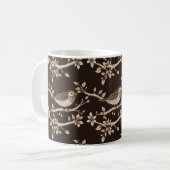 Mug Oiseau Brown gravé (Devant gauche)