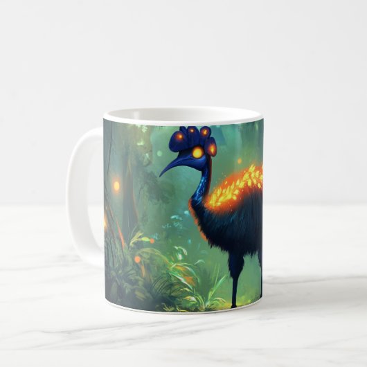 Mug Oiseau cassowary majestueux (Devant gauche)