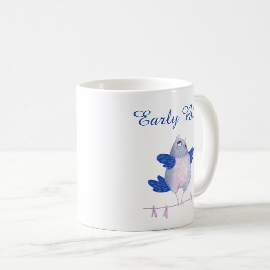 Mug Oiseau chantant mignon (Devant droit)
