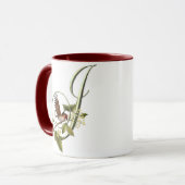 Mug Oiseau chanteur J initial (Devant gauche)