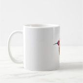 Mug Oiseau colibré volant avec des fleurs (Gauche)