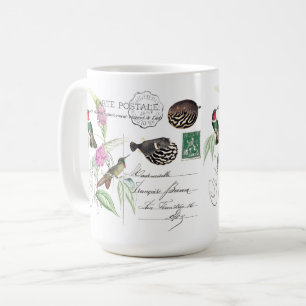 Mug Oiseau-colibri Fleur d'oiseaux Éphémère français P