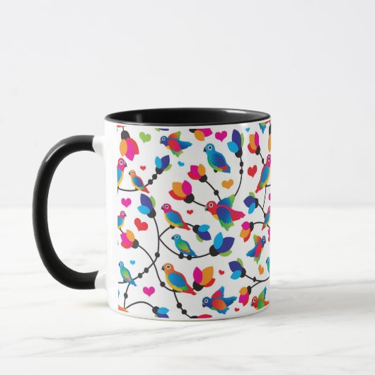 Mug oiseau coloré mignon de perroquet (Gauche)