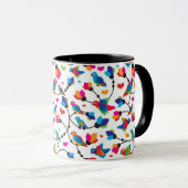 Mug oiseau coloré mignon de perroquet (Devant droit)