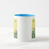 Mug Oiseau coloré sur fil (Centre)