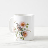 Mug Oiseau dans des fleurs et photo (Devant gauche)