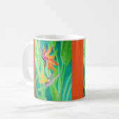 Mug Oiseau d'aquarelle des fleurs de paradis (Devant gauche)