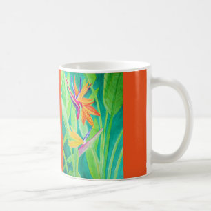 Mug Oiseau d'aquarelle des fleurs de paradis